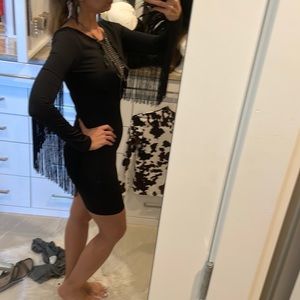 Country little black dress with fringe